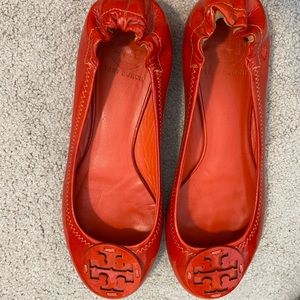 Red Orange Tory Burch Flats
